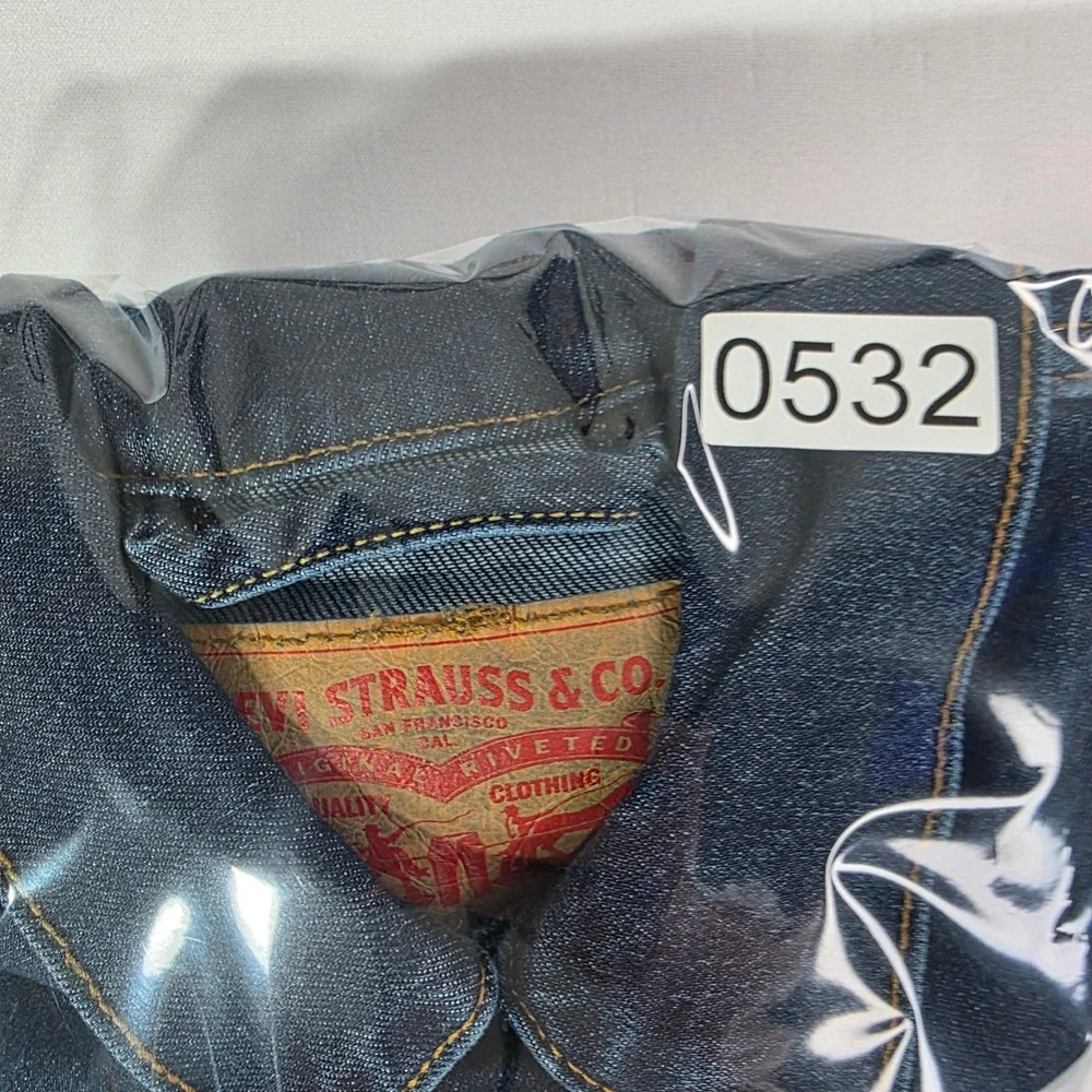 Levi's Mens Standard Trucker Jacket Dark Wash Indigo Denim Size M